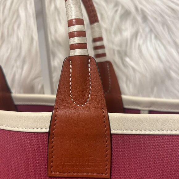 HERMES Steeple 25 Tote Bag in Rose Pourpre - Picture 4 of 16